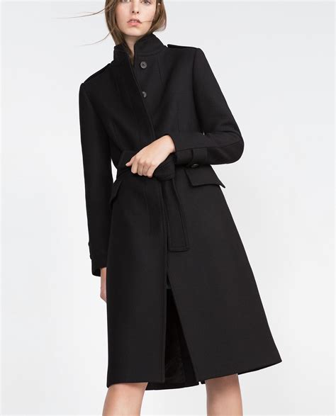 black coat womens zara|zara black long coat.